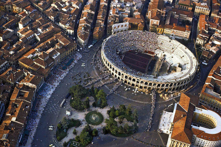 Vista aérea de la Arena de Verona