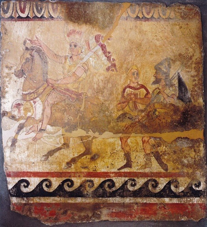 Fresco de Paestum recuperado por la policía italiana