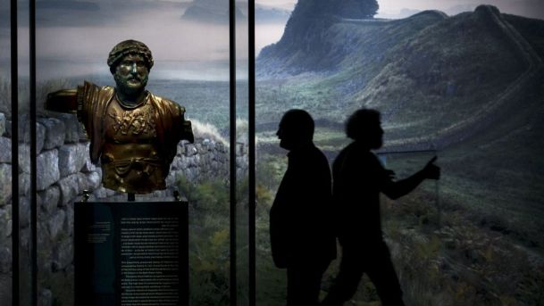 Detalle de la exposición sobre Adriano en Israel