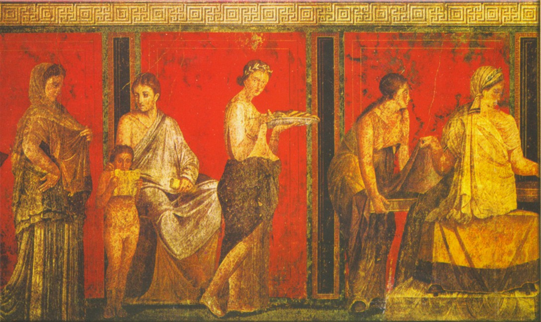Pinturas murales halladas en el yacimiento de Pompeya