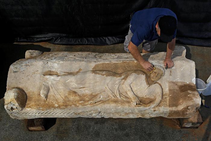 Sarcófago romano hallado al sur de Israel