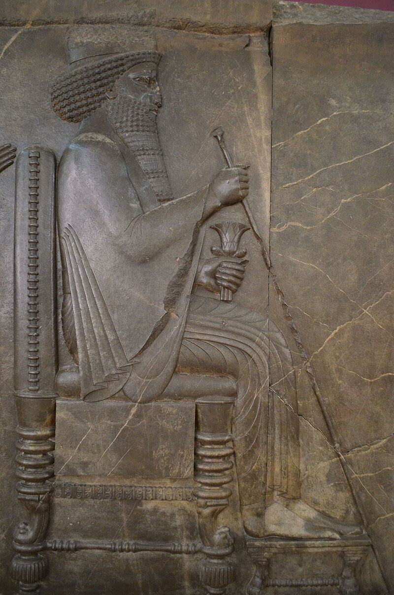 Jerjes en un relieve conservado en el Museo Nacional de Irán