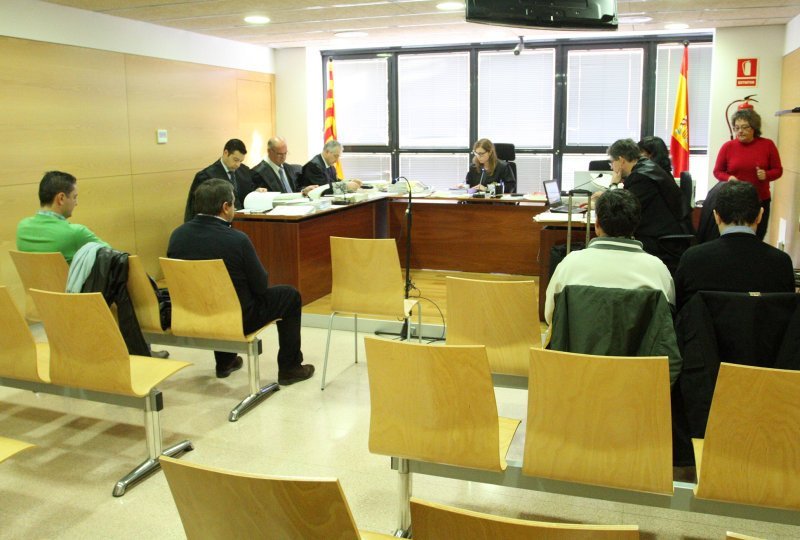Momento del juicio contra los responsables de la destrucción de los sarcófagos