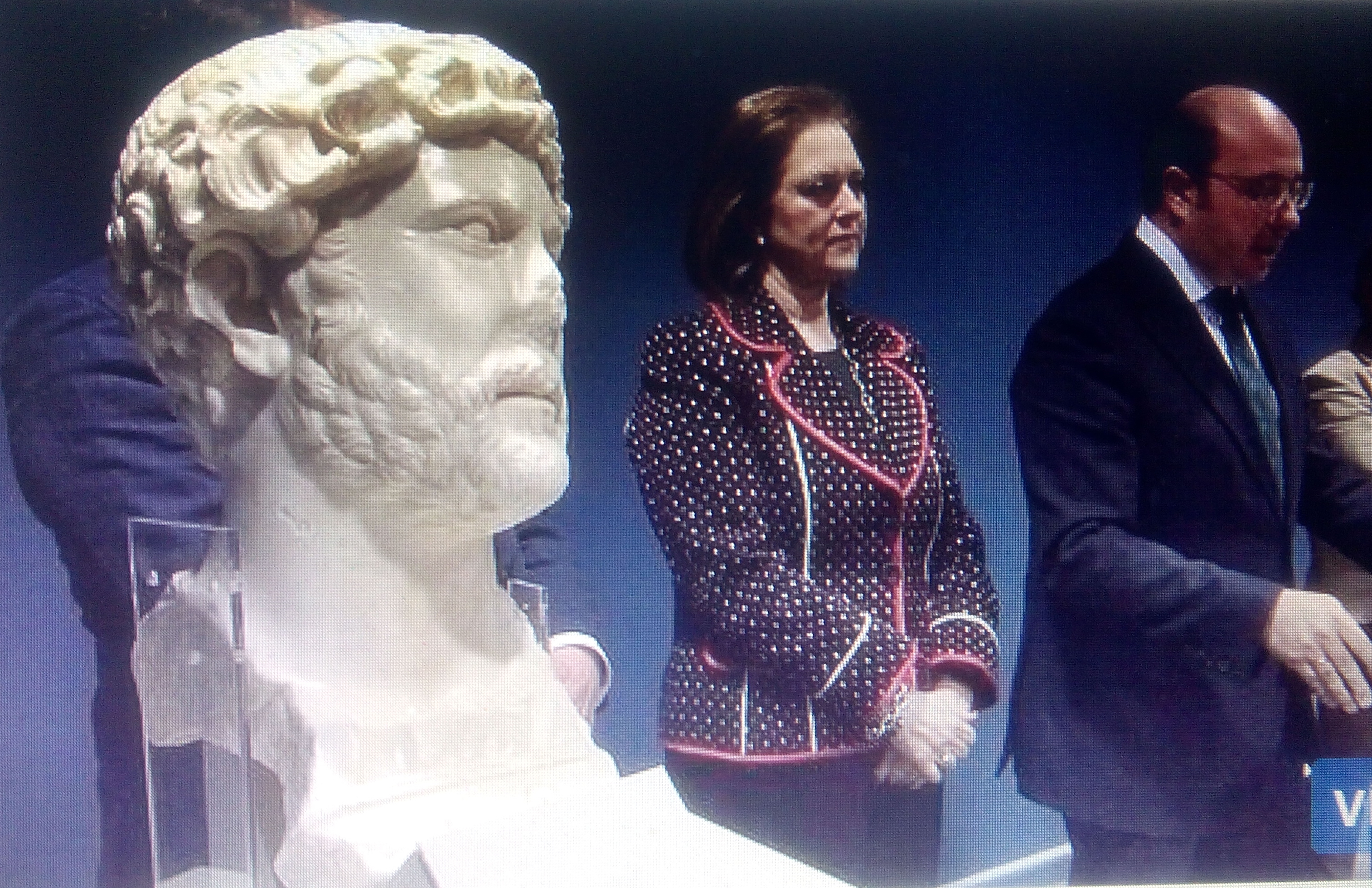 Busto de Adriano encontrado en Los Torrejones, Hércules Viandante (MAM), Yacimiento Villa Los Torrejones