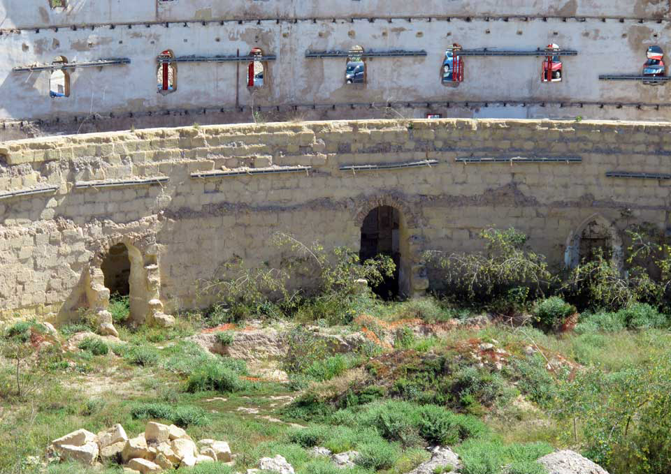 Restos del anfiteatro de Cartagena bajo la antigua plaza de toros