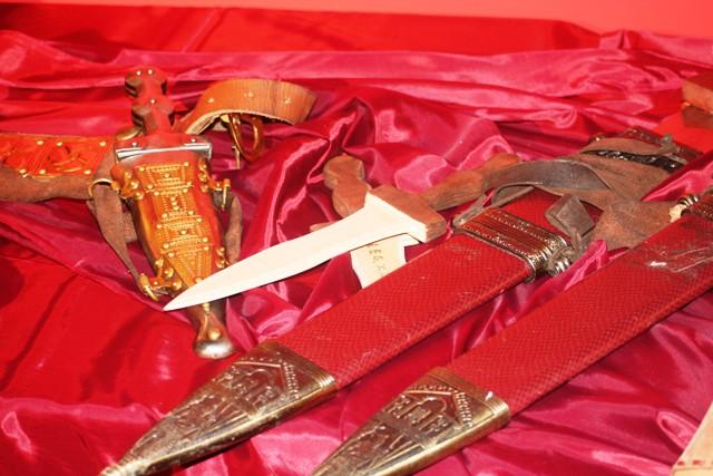 Armas expuestas en el museo de los gladiadores