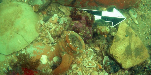 Restos del yacimiento de Isla Cristina