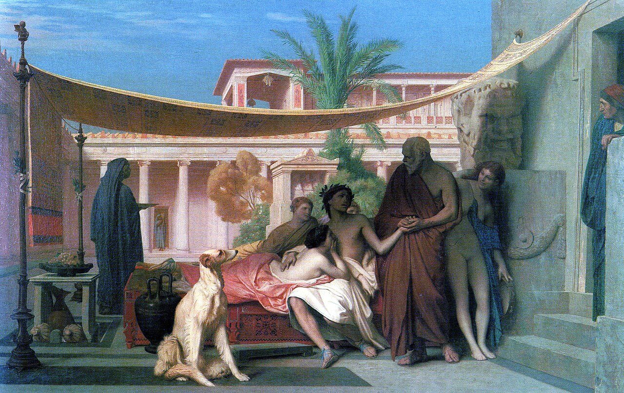 Sócrates busca a Alcibíades en casa de Aspasia, de Gerome