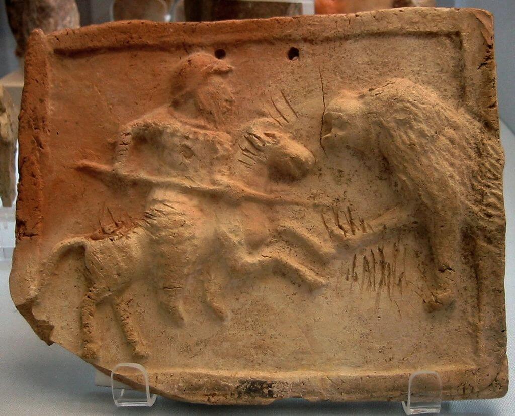 Relieve que muestra a un catafracto parto