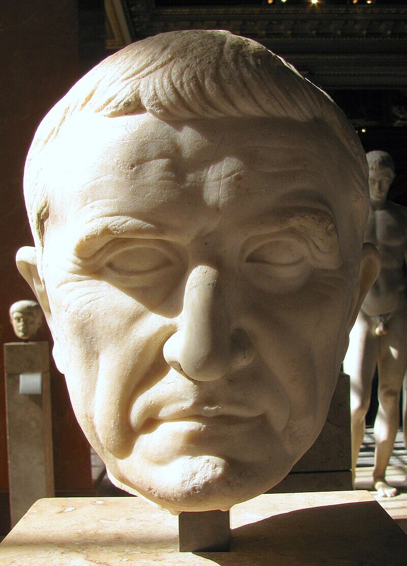 Busto de Marco Craso conservado en el Museo del Louvre