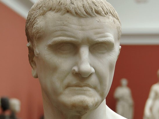 Busto de Craso, derrotado en la batalla de Carras, conservado en la Gliptoteca de Múnich