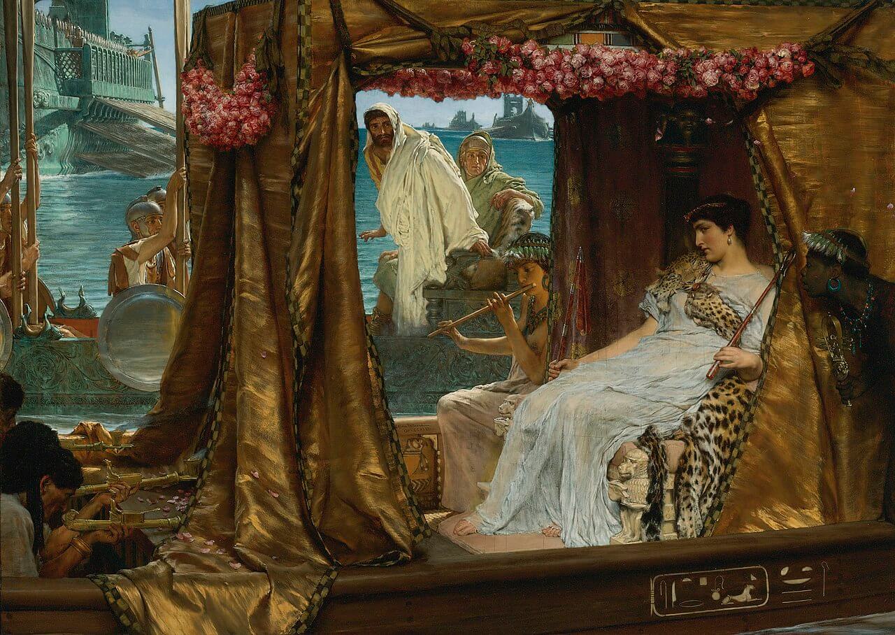 Encuentro de Antonio y Cleopatra de Alma Tadema