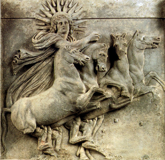 El dios Helios en un relieve
