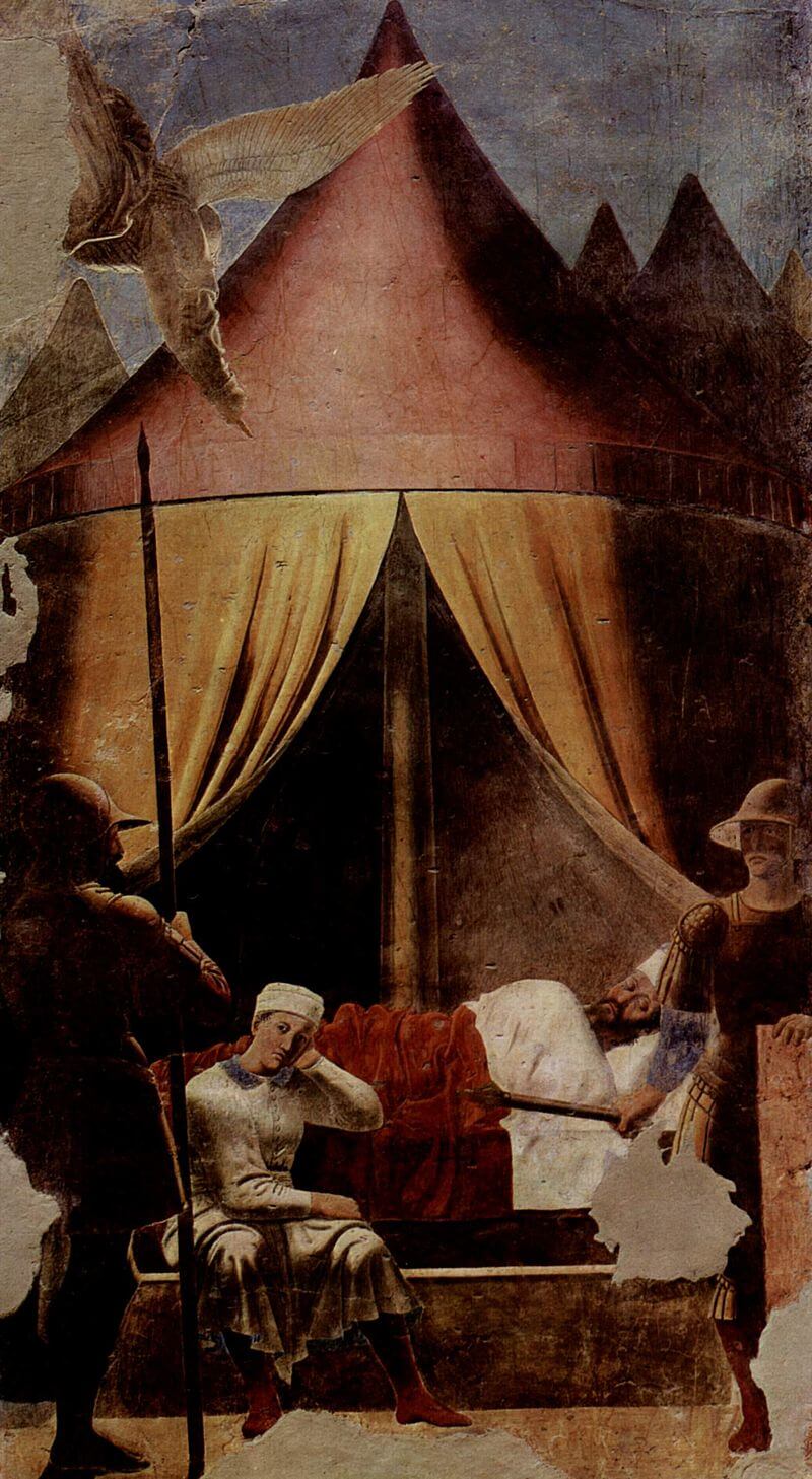 Sueño de Constantino de Piero della Francesca