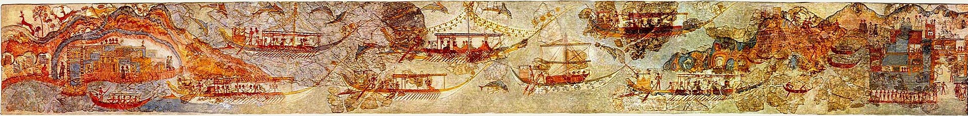 Fresco minoico de los barcos