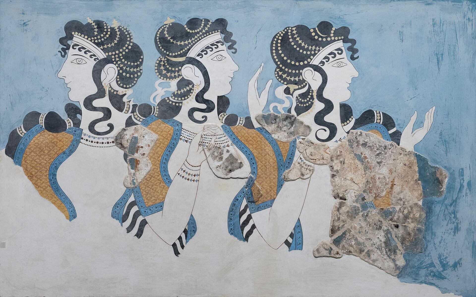 Fresco minoico del palacio de Cnosos