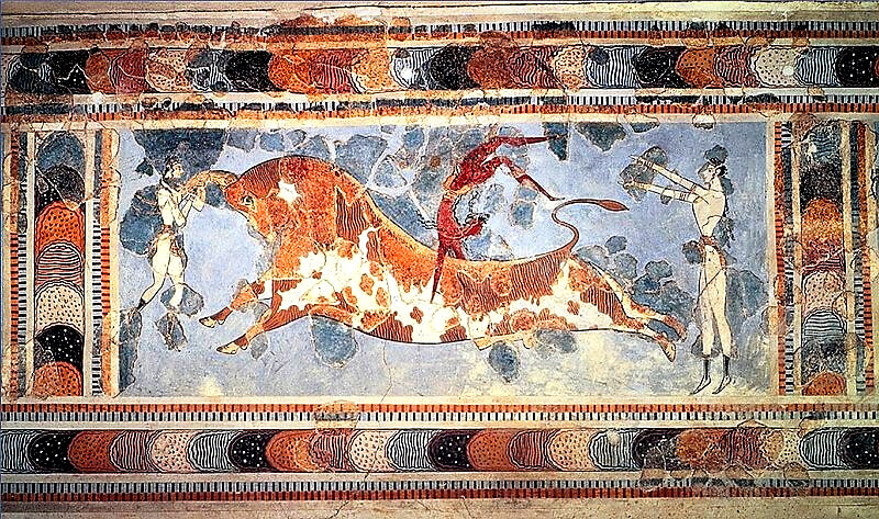 Fresco de la taurocatapsia en Cnosos