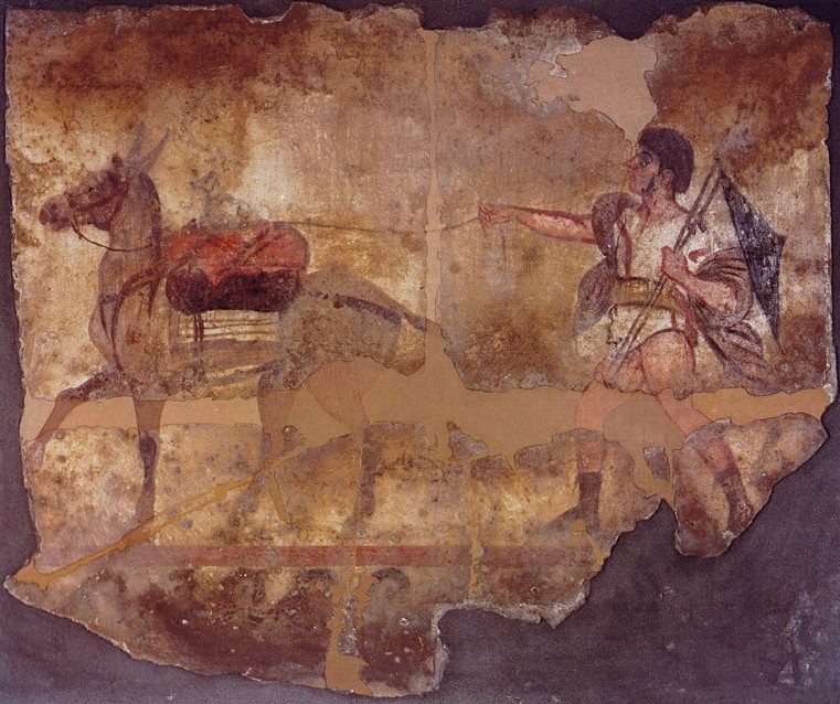 Fresco de Paestum recuperado por la policía italiana