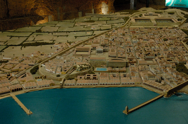 Maqueta de la antigua ciudad romana de Tarraco