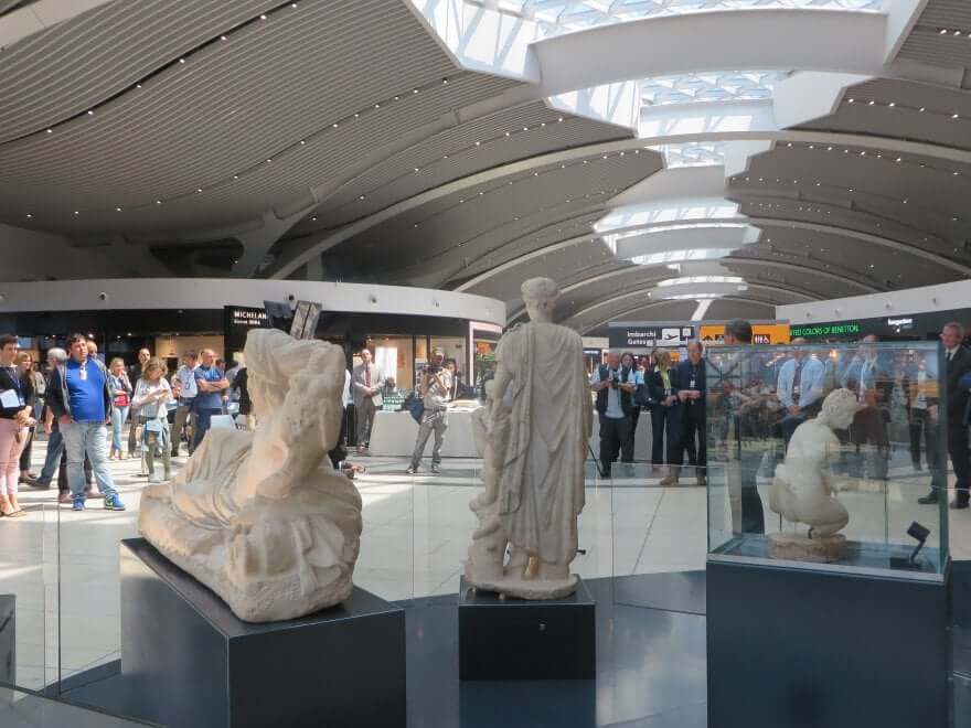 Esculturas de Ostia expuestas en Fiumicino