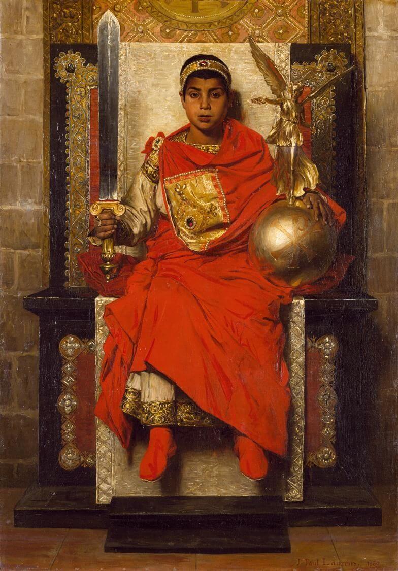 El emperador Honorio niño imaginado por Jean Paul Laurens 