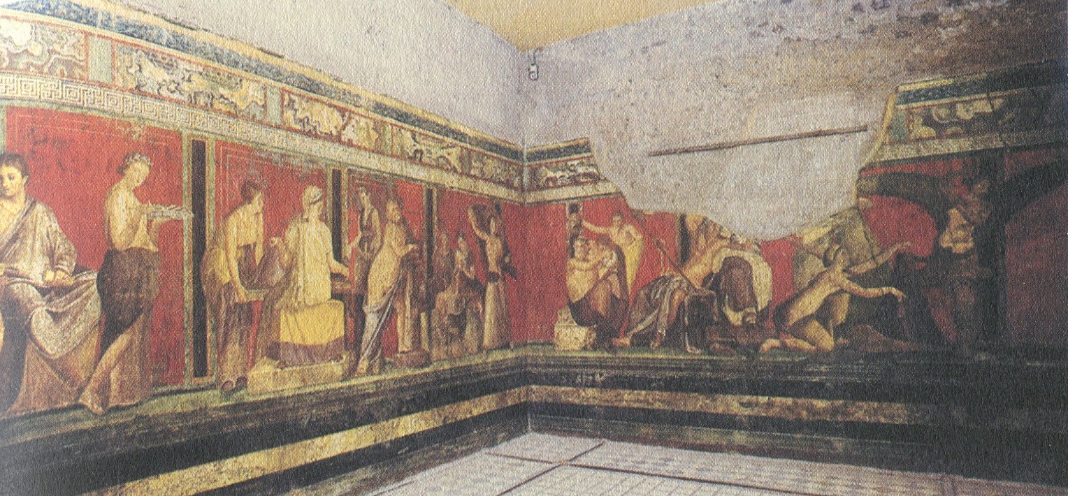 Detalle de los frescos, Fresco villa de los misterios