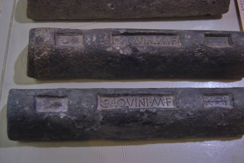 Lingotes de plomo de las minas de Cartago Nova