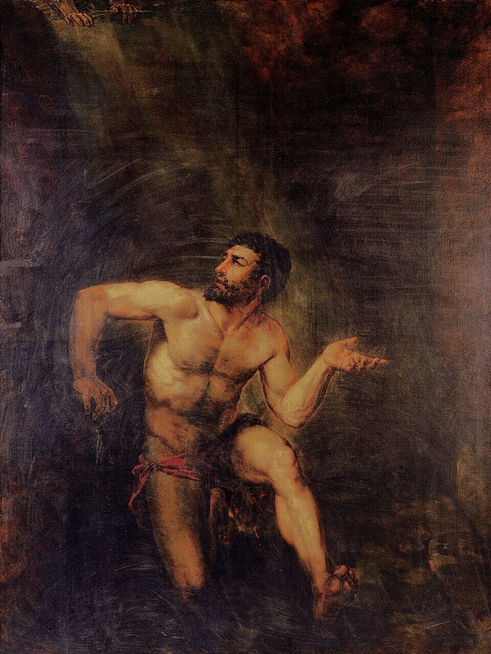 Yugurta en el Tuliano, pintura de Augusto Müller