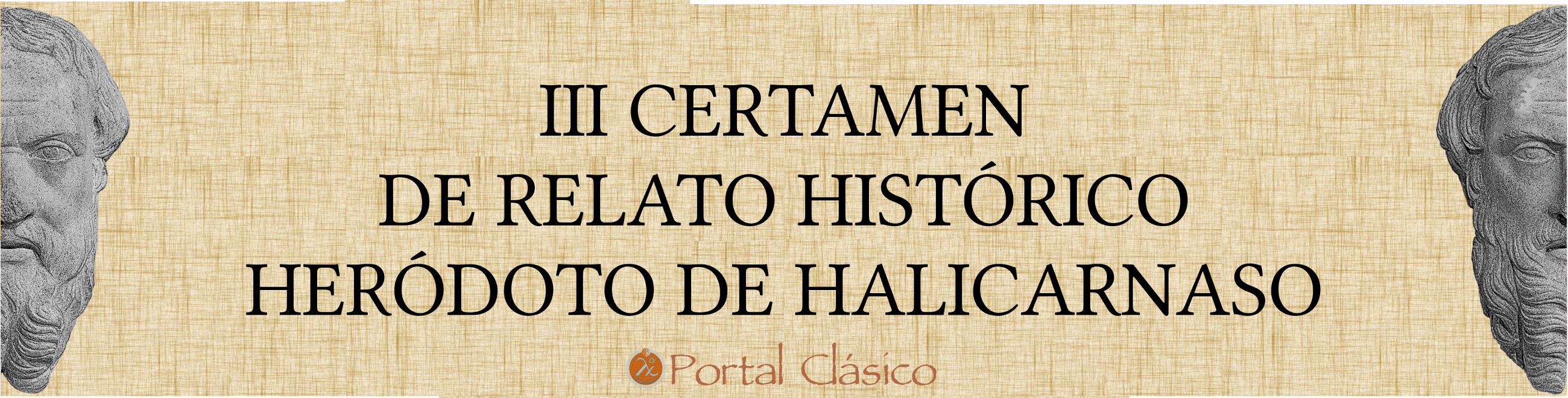 Banner de III Certamen de Relato Histórico Heródoto de Halicarnaso
