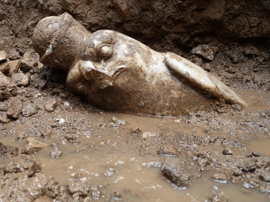 Estatua del dios Horus hallada en Villa Adriana