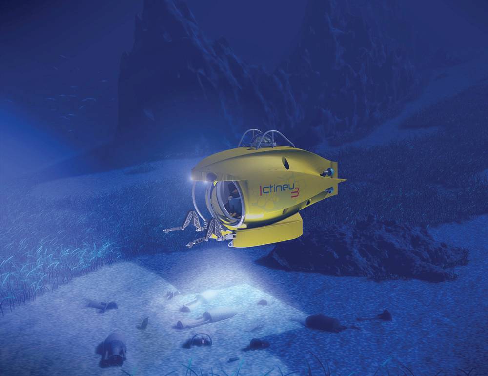 Submarino Ictineu 3 en labores de exploraciones arquelógica