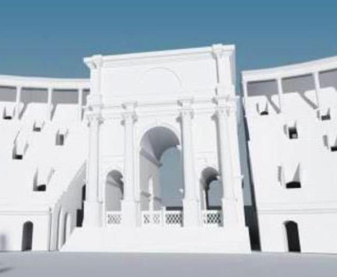 Reconstrucción del Arco de Tito en el Circo Máximo