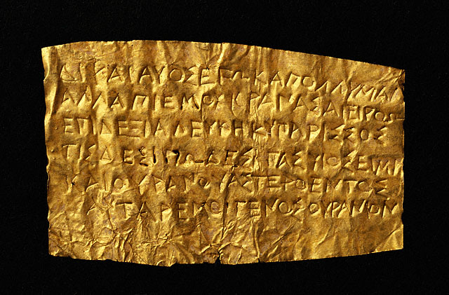 Apolo y Las Musas, Deméter, Tablilla Órfica