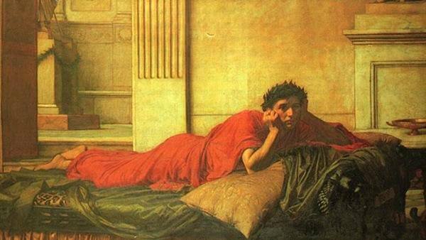 Los remordimientos de Nerón por John William Waterhouse