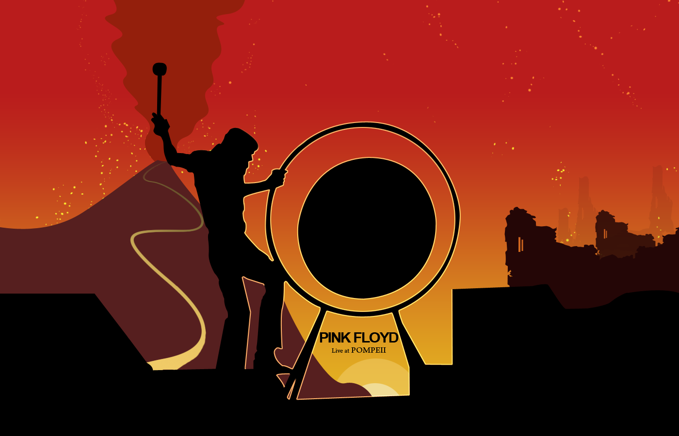 Carátula del video "Live at Pompeii" de Pink Floyd