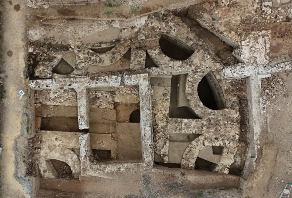 Planta del mausoleo de Saint-Romain-en-Gal que copió la tumba de Augusto en Roma