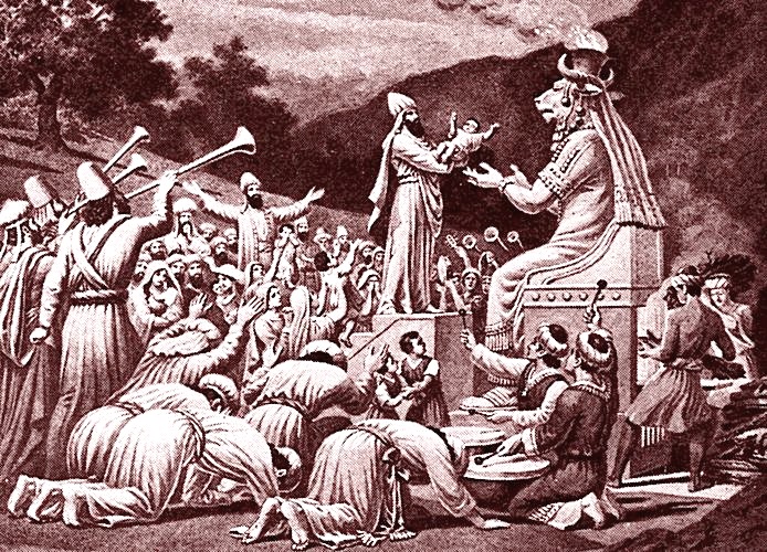 Sacrificio en honor del dios Molloch