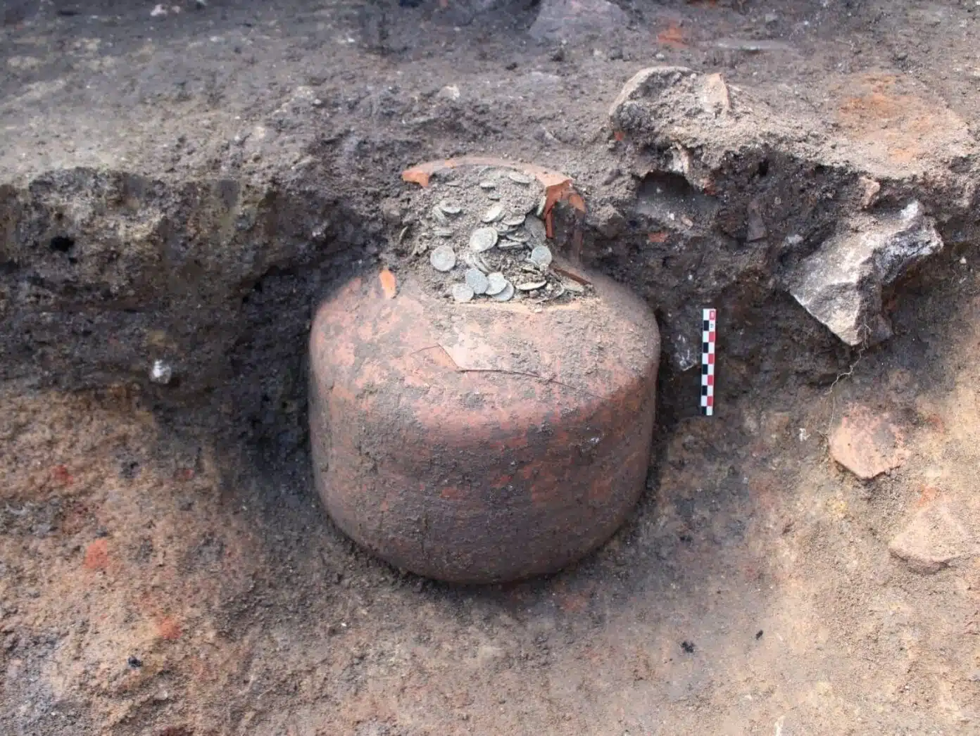 Monedas romanas encontradas en la localidad de Senon