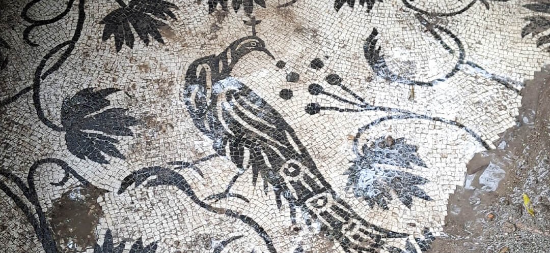 Mosaico de la necrópolis hallada junto a la Vía Apia
