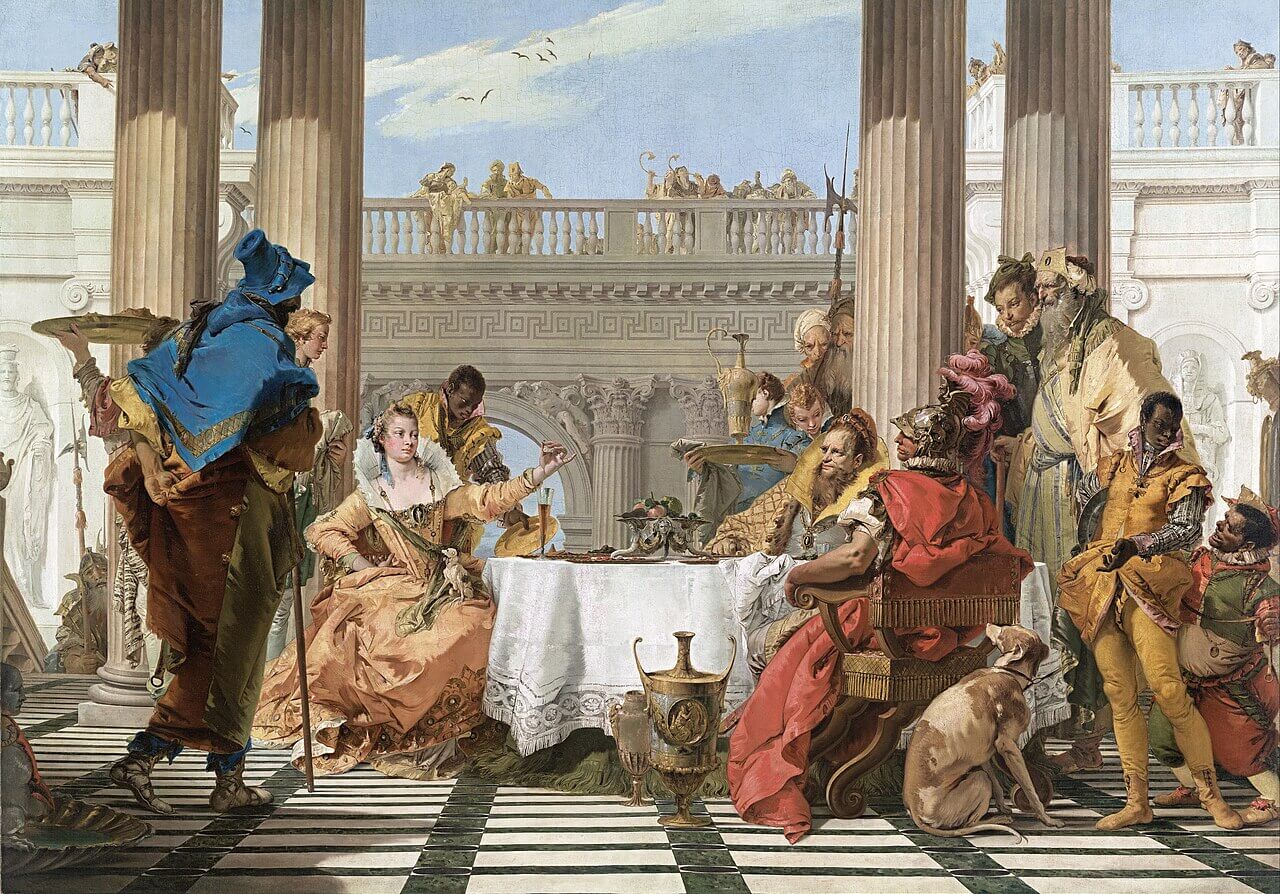 El banquete de Cleopatra por Tiepolo