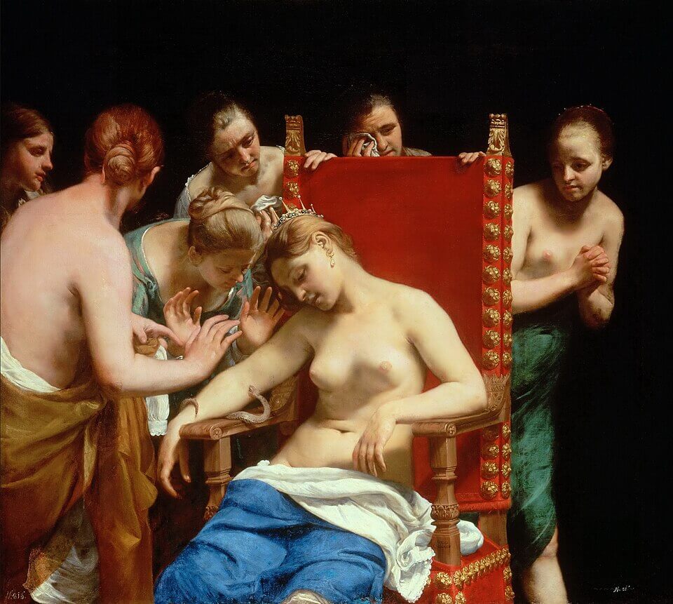 La muerte de Cleopatra por Guido Cagnacci