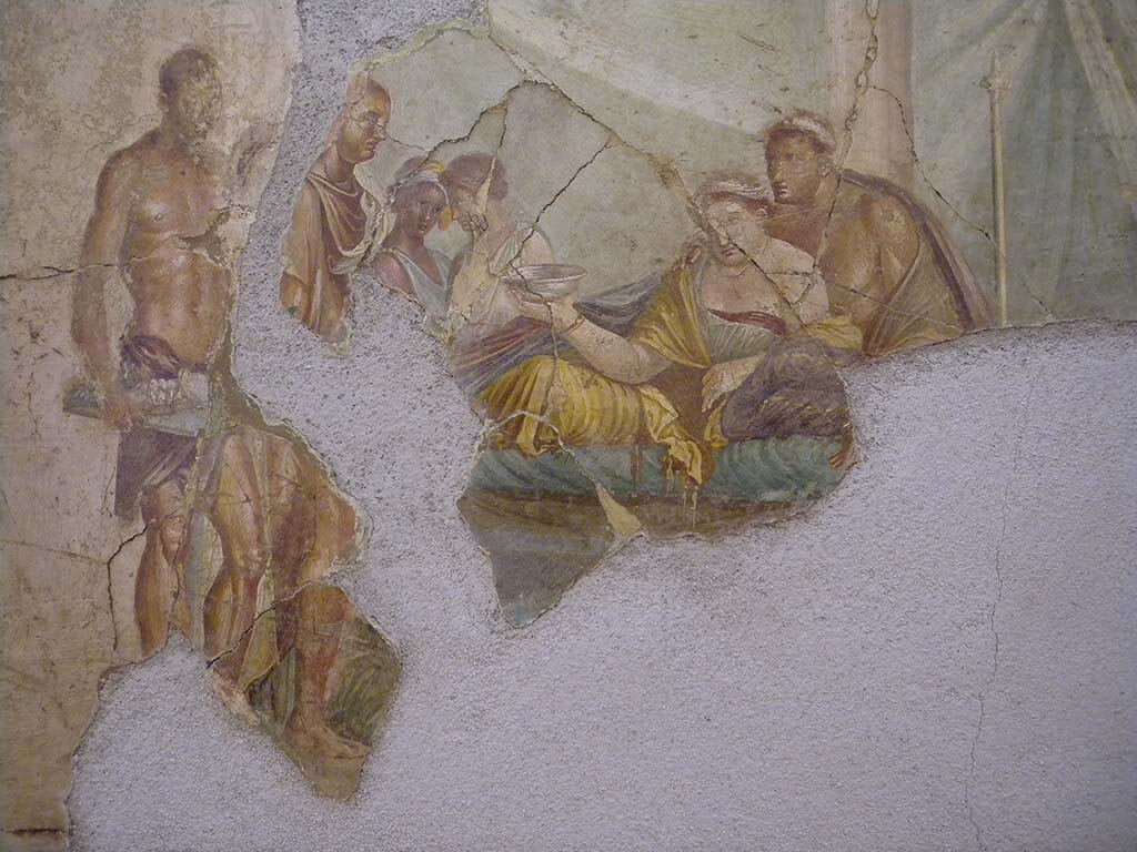 La muerte de Cleopatra en un fresco de Pompeyo