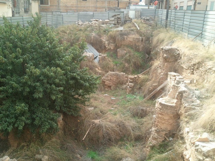 Restos de la muralla romana de Valencia