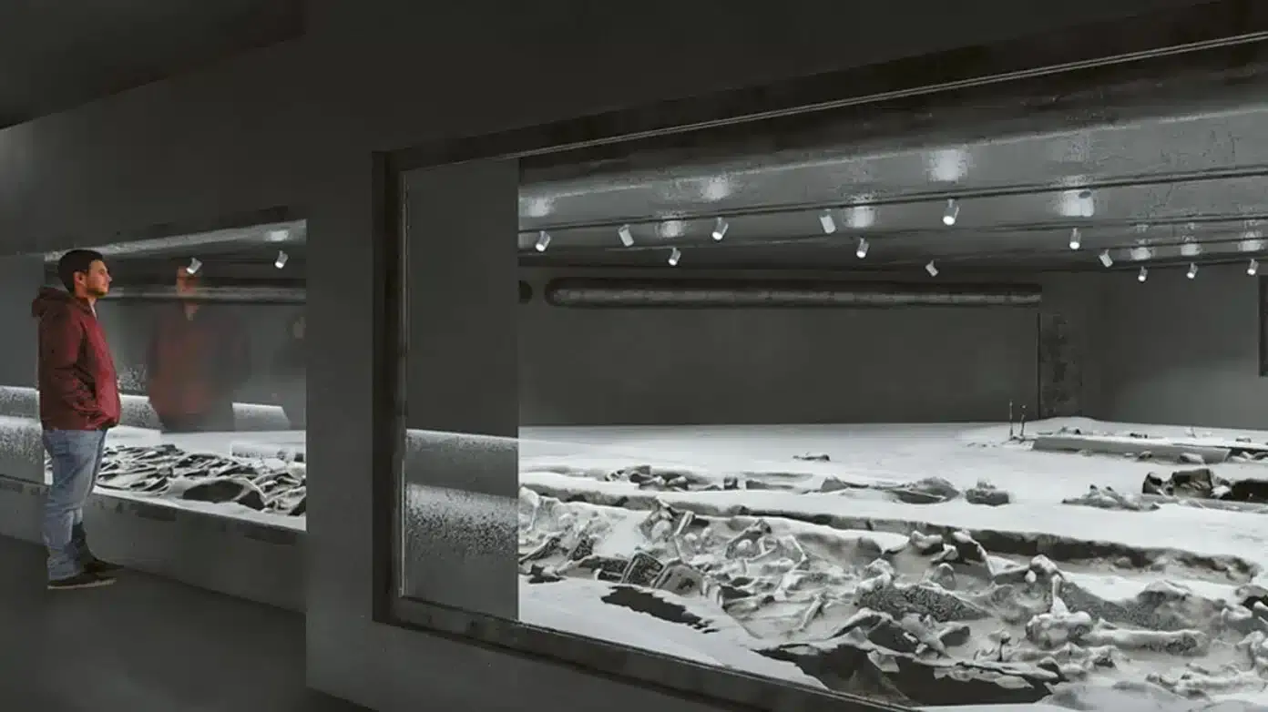 Diseño digital idealizado del museo de Falero que albergará los esqueletos de los rebeldes de Cilón