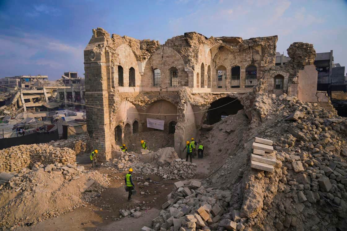 El Palacio Pasha de Gaza destruido por las bombas israelíes