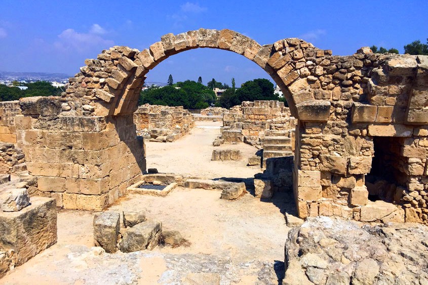 Restos del ágora de la ciudad de Nea Paphos
