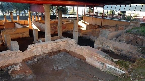 La Casa del Mitreo con restos visibles de la inundación