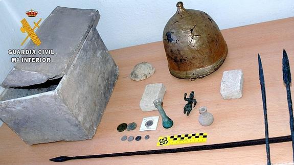 Piezas intervenidas por la Guardia Civil en Extremadura