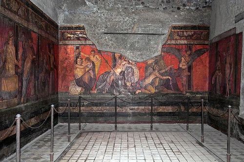 Frescos de una domus en Pompeya