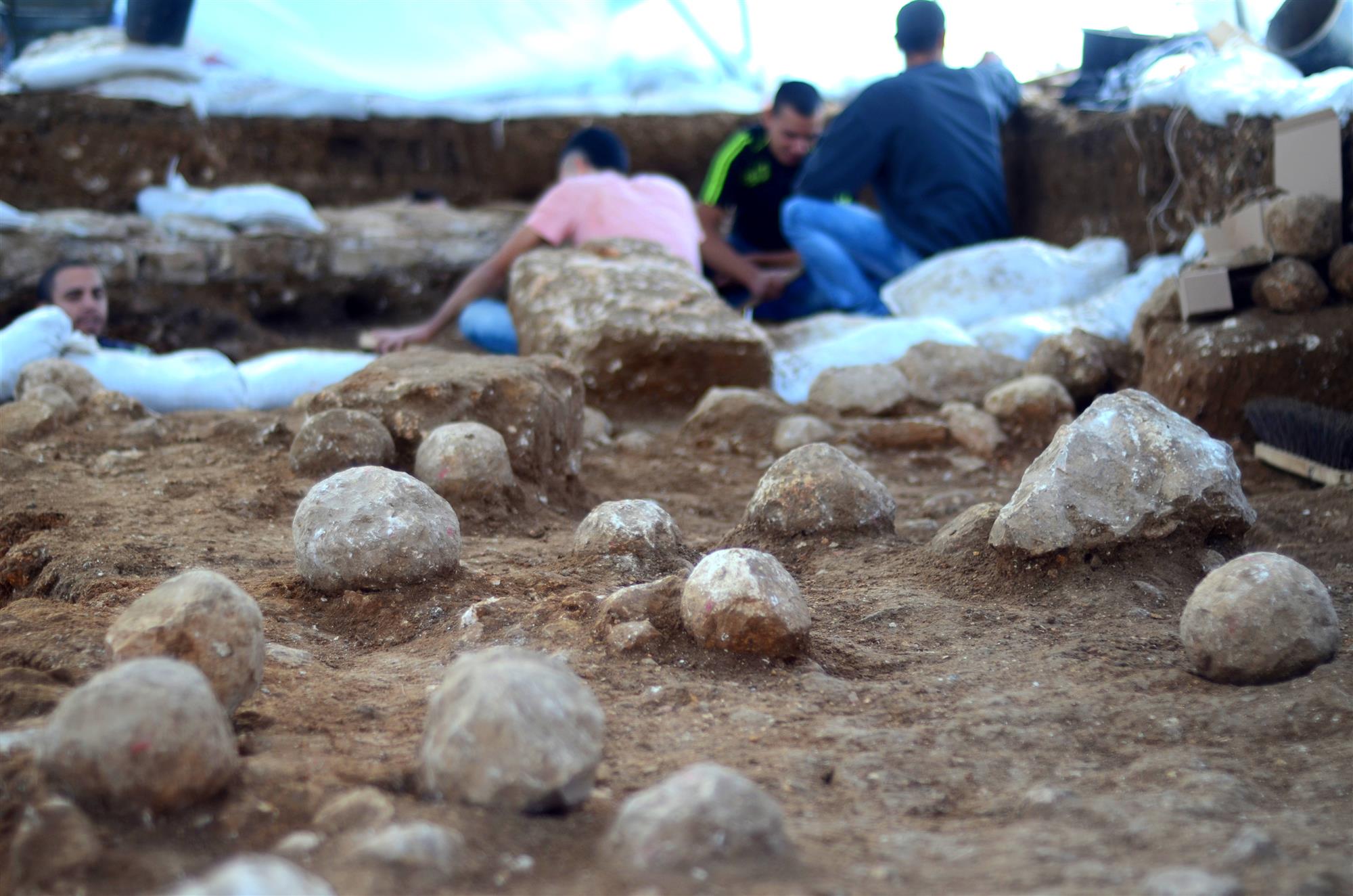 Proyectiles romanos hallados en Jerusalén